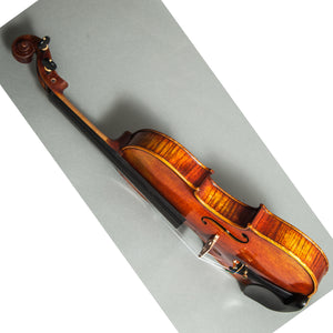 Sky Music Handmade Acoustic Violin Ebony Fitted 4/4 Two Piece Back Antique Finish