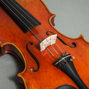 Sky Music Handmade Acoustic Violin Ebony Fitted 4/4 Two Piece Back Antique Finish