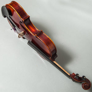 Sky FL003--EB-SBD269 Hand Made Professional 4/4 Full Size Violin Ebony Fitted Flammed Pattern