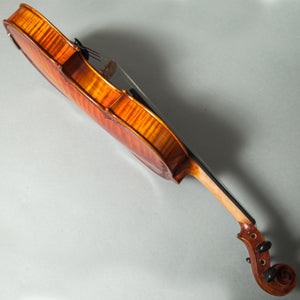 Beautiful Hand Carved Pattern Violin 4/4 Open Clear Tone Two Piece Maple Back