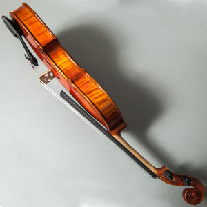 Beautiful Hand Carved Pattern Violin 4/4 Open Clear Tone Two Piece Maple Back