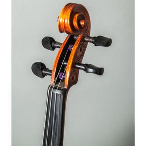 Beautiful Hand Carved Pattern Violin 4/4 Open Clear Tone Two Piece Maple Back