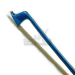 SKY 4/4 Violin Bow Satin Carbon Fiber Round Stick Double Pearl Eye Frog - Blue