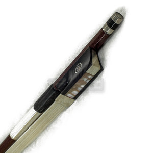 SKY 4/4 Violin Bow Satin Carbon Fiber Round Stick Double Pearl Eye Frog - Brown