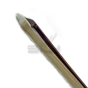 SKY 4/4 Violin Bow Satin Carbon Fiber Round Stick Double Pearl Eye Frog - Brown