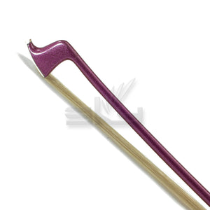 SKY 4/4 Violin Bow Satin Carbon Fiber Round Stick Double Pearl Eye Frog - Pink