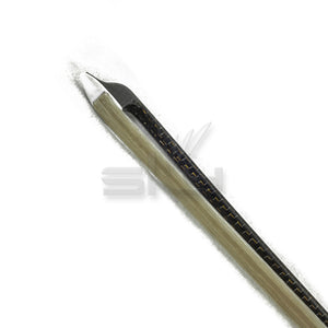 SKY 4/4 Violin Bow Gold Silver Inlaid Patterned Carbon Fiber Round Stick Double Pearl Eye