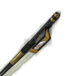SKY 4/4 Violin Bow Silver Inlaid Patterned Carbon Fiber Bow Golden Fleur De Lys Frog