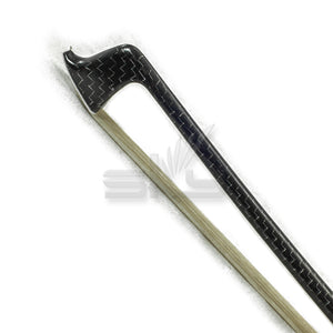 SKY 4/4 Violin Bow Silver Inlaid Patterned Carbon Fiber Bow Golden Fleur De Lys Frog