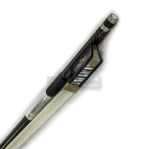 SKY 4/4 Violin Bow Red Silver Inlaid Patterned Carbon Fiber with Fleur De Lys Frog