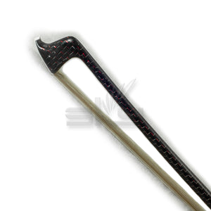 SKY 4/4 Violin Bow Red Silver Inlaid Patterned Carbon Fiber with Fleur De Lys Frog
