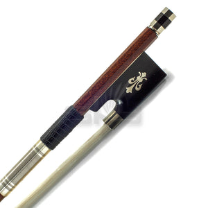 Sky 4/4 Full Size Violin Bow Carbon Fiber with Pernambuco Skin Ebony Frog fleur de lis Inlday