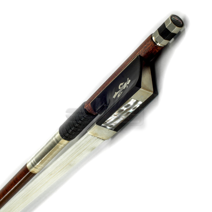 Sky 4/4 Full Size Violin Bow Carbon Fiber with Pernambuco Skin Ebony Frog fleur de lis Inlday