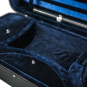 SKY SS100 Series 4/4 Size Violin Oblong Case with Hygrometer Black/Blue