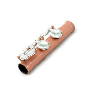 Sky C Foot Flute Velvet Pink Silver Closed Hole Band Approved