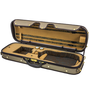 Sky Violin Oblong Case VNCW01 Solid Wood with Hygrometers Khaki/Yellow