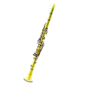 SKY Yellow ABS Student Bb Clarinet with Case, Mouthpiece, 11 Reeds, Care kit and more