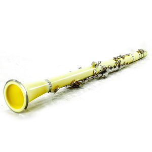 SKY Yellow ABS Student Bb Clarinet with Case, Mouthpiece, 11 Reeds, Care kit and more