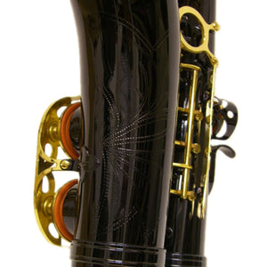 Sky E Flat Lacquer Alto Saxophone with F# Key, Case and 10 Reeds, Black