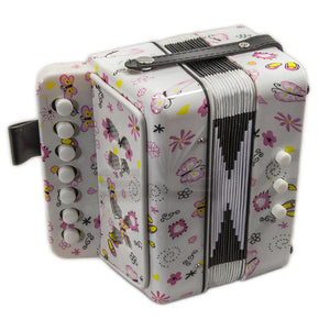 SKY Accordion Butterfly Pattern 7 Button 2 Bass Kid Music Instrument