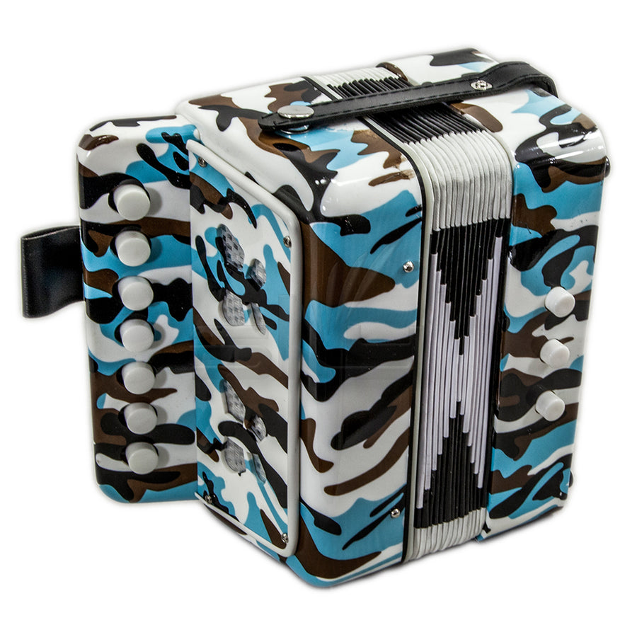 SKY Accordion Camouflage Pattern 7 Button 2 Bass Kid Music Instrument