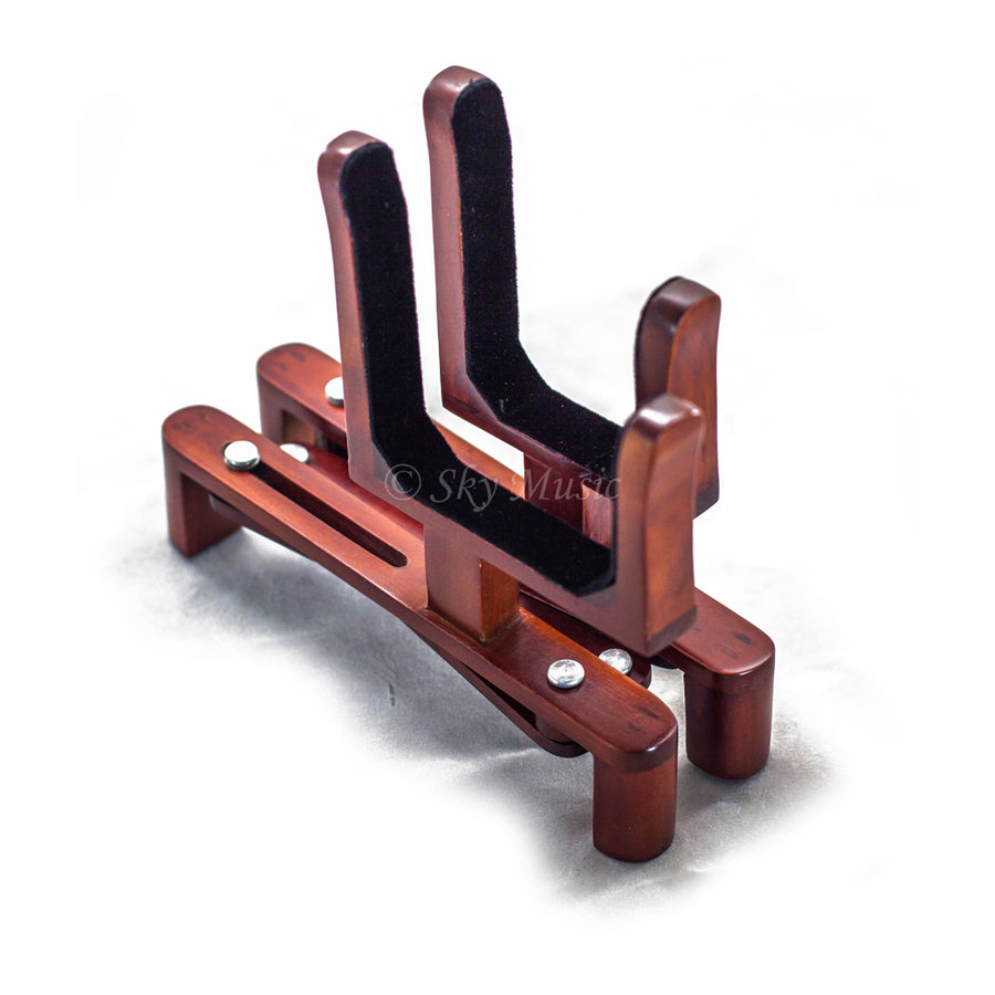 SKY Brand Mahogany Wood Violin Viola Stand Lightweight and Foldable