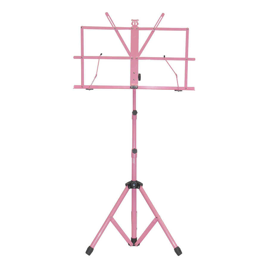 Sky Lightweight Adjustable Folding Music Stand with Carrying Bag Pink