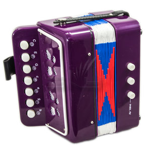 SKY Accordion Purple Color 7 Button 2 Bass Kid Music Instrument